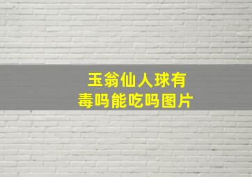 玉翁仙人球有毒吗能吃吗图片