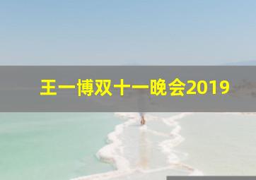 王一博双十一晚会2019