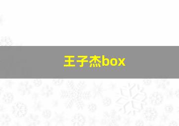 王子杰box