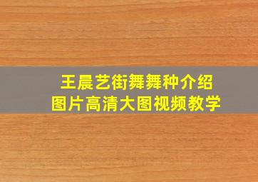 王晨艺街舞舞种介绍图片高清大图视频教学