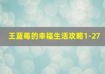 王蓝莓的幸福生活攻略1-27