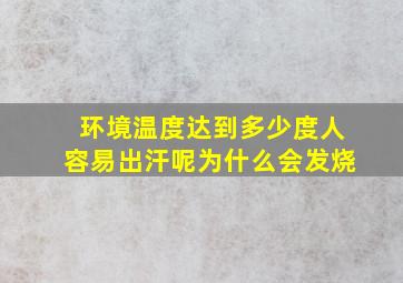 环境温度达到多少度人容易出汗呢为什么会发烧