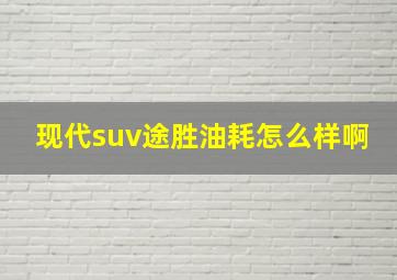 现代suv途胜油耗怎么样啊