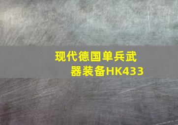 现代德国单兵武器装备HK433