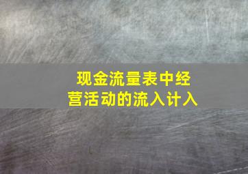 现金流量表中经营活动的流入计入