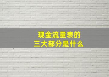 现金流量表的三大部分是什么