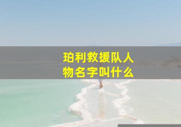 珀利救援队人物名字叫什么