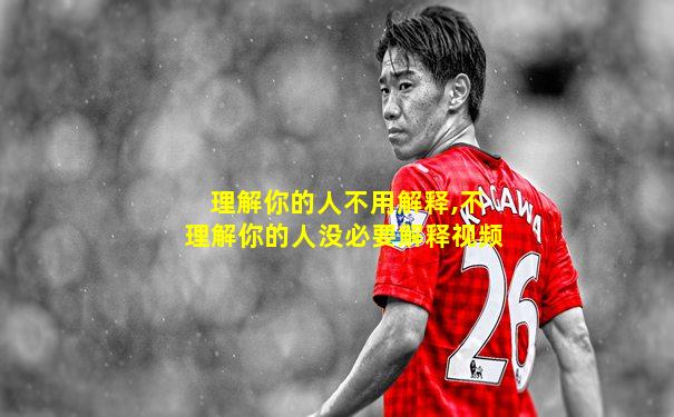 理解你的人不用解释,不理解你的人没必要解释视频