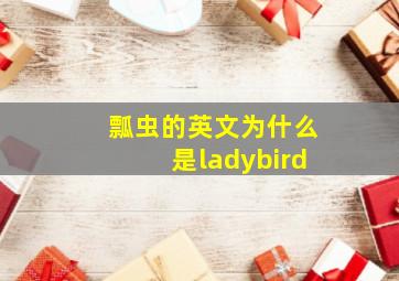 瓢虫的英文为什么是ladybird