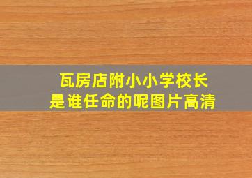 瓦房店附小小学校长是谁任命的呢图片高清