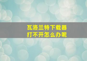 瓦洛兰特下载器打不开怎么办呢