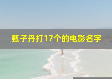 甄子丹打17个的电影名字