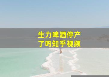 生力啤酒停产了吗知乎视频