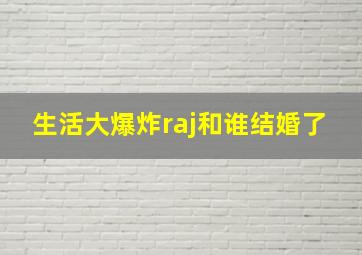 生活大爆炸raj和谁结婚了