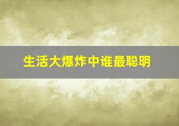 生活大爆炸中谁最聪明