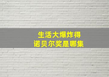 生活大爆炸得诺贝尔奖是哪集