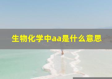 生物化学中aa是什么意思