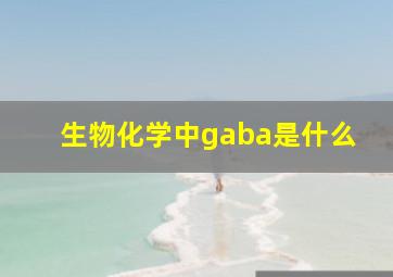 生物化学中gaba是什么