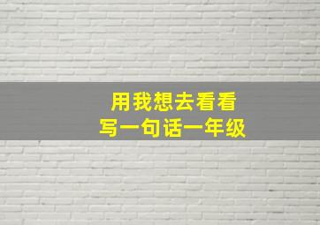 用我想去看看写一句话一年级