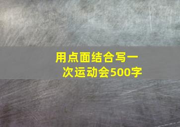 用点面结合写一次运动会500字