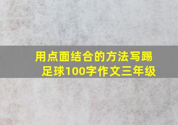 用点面结合的方法写踢足球100字作文三年级