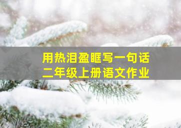 用热泪盈眶写一句话二年级上册语文作业