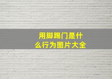 用脚踢门是什么行为图片大全