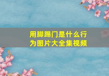 用脚踢门是什么行为图片大全集视频