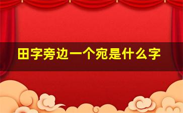 田字旁边一个宛是什么字