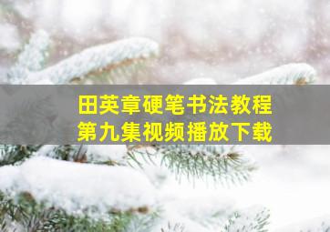 田英章硬笔书法教程第九集视频播放下载