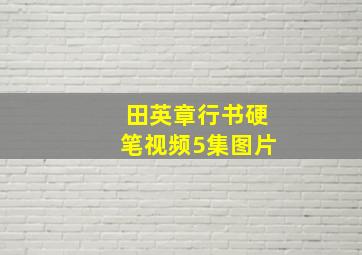 田英章行书硬笔视频5集图片