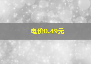 电价0.49元