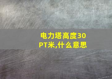 电力塔高度30PT米,什么意思