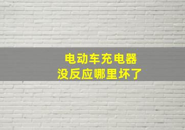 电动车充电器没反应哪里坏了