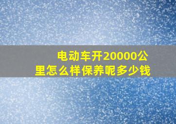 电动车开20000公里怎么样保养呢多少钱