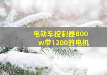 电动车控制器800w带1200的电机