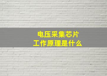 电压采集芯片工作原理是什么