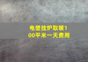 电壁挂炉取暖100平米一天费用