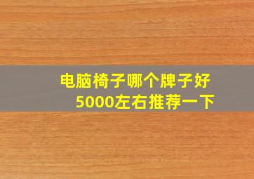 电脑椅子哪个牌子好5000左右推荐一下