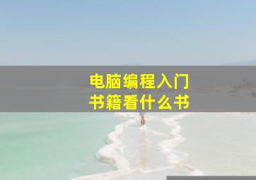 电脑编程入门书籍看什么书