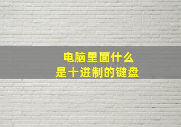 电脑里面什么是十进制的键盘