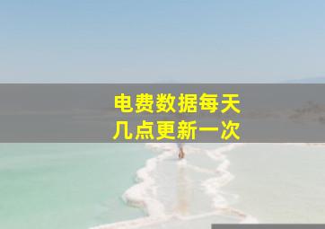 电费数据每天几点更新一次