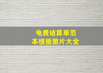 电费结算单范本模板图片大全