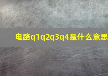 电路q1q2q3q4是什么意思