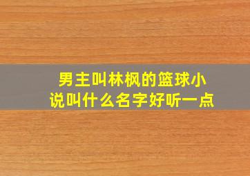 男主叫林枫的篮球小说叫什么名字好听一点