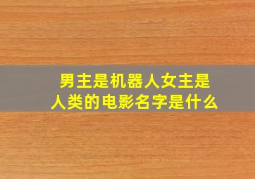 男主是机器人女主是人类的电影名字是什么