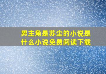 男主角是苏尘的小说是什么小说免费阅读下载