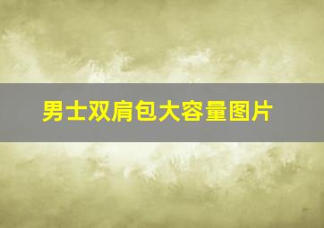 男士双肩包大容量图片