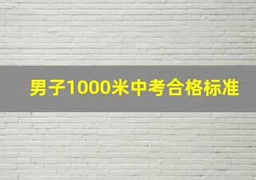 男子1000米中考合格标准