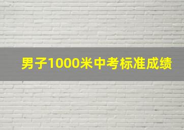 男子1000米中考标准成绩